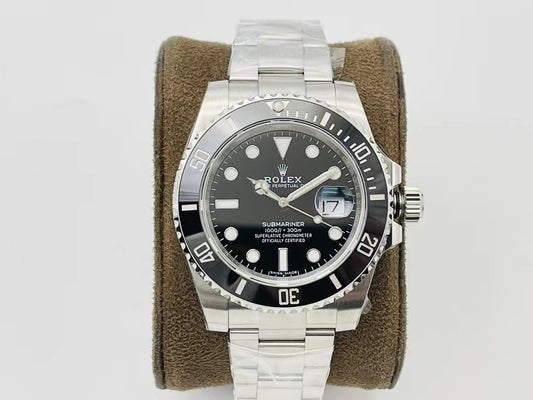 Submariner 124060 No Date 41mm SS/SS Black Dial RICHF V2 JH3235 (Free Sprung)